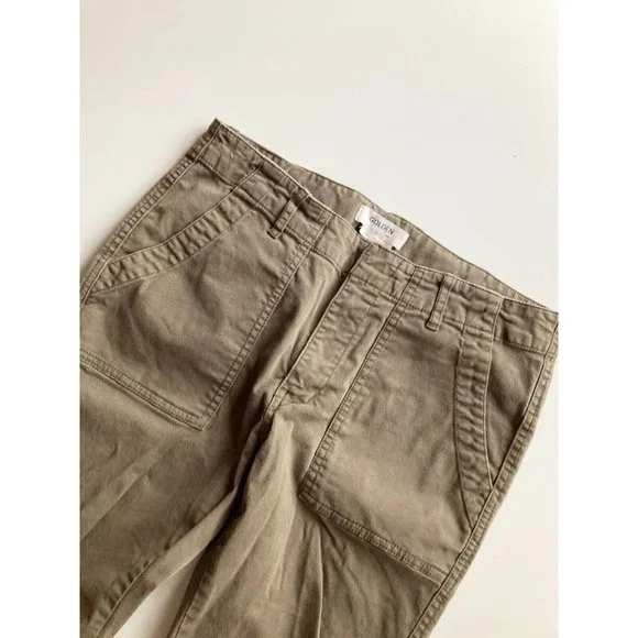 Aritzia GOLDEN by TNA Heroic Fatigue Green Cotton Twill Utility Pants, Size 6 - Picture 9 of 12